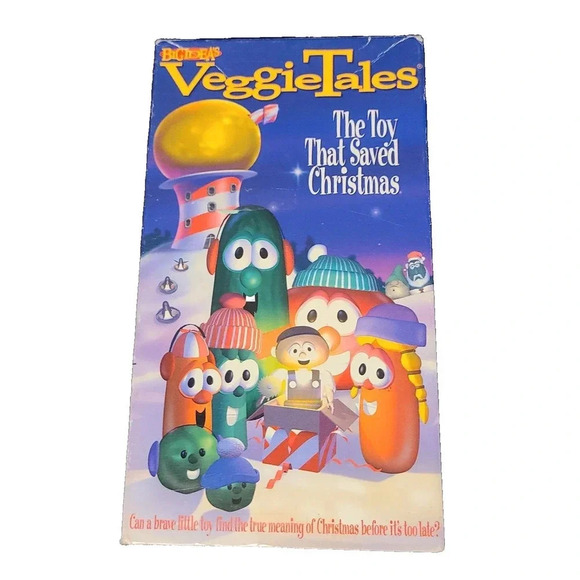 Vintage Veggie Tales The Toy That Saved Christmas VHS Big Idea 1993 - Picture 1 of 4